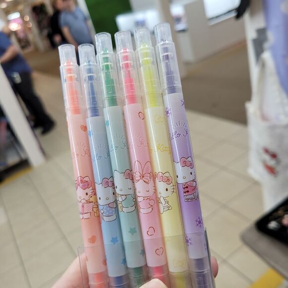 Brand New Sanrio Hello Kitty 6 Packs Highlighters Set - Picture 4 of 5